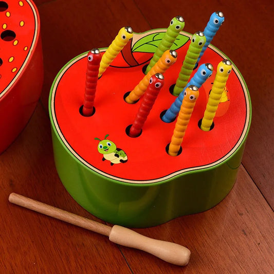 Magnetic Caterpillar Catching Game - Nest & Play