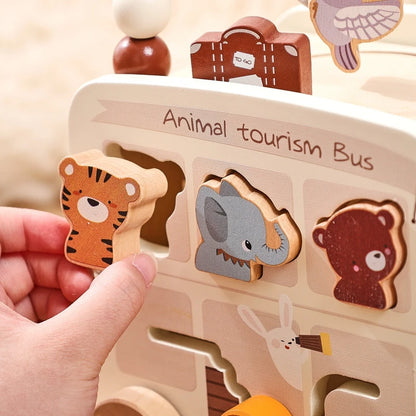 Wooden Bus Busy Toy - Nest & Play