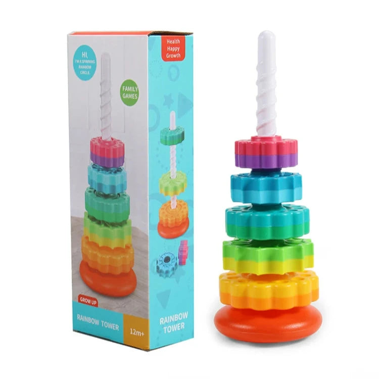 Rainbow Stacking Tower - Nest & Play